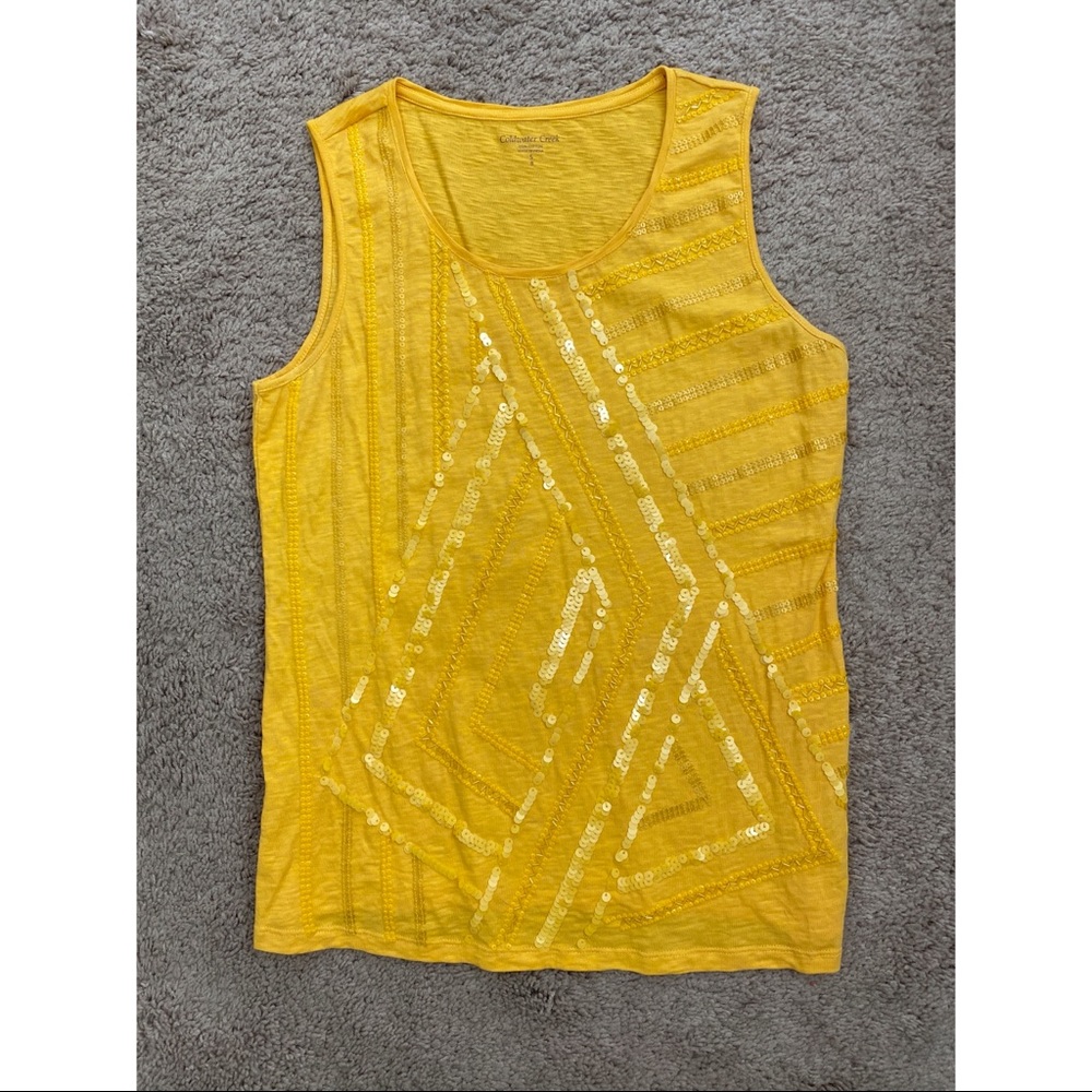 Yellow Sequin Tank